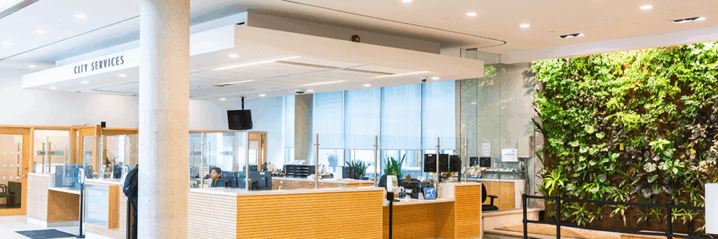 Service Guelph counter inside City Hall